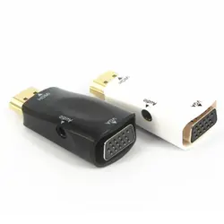 1 шт. HDMI to VGA с аудио кабель HDMI to VGA Adapter мужчин и женщин 1080 P HDMI VGA конвертер для ПК ТВ Xbox 360 случайный цвет