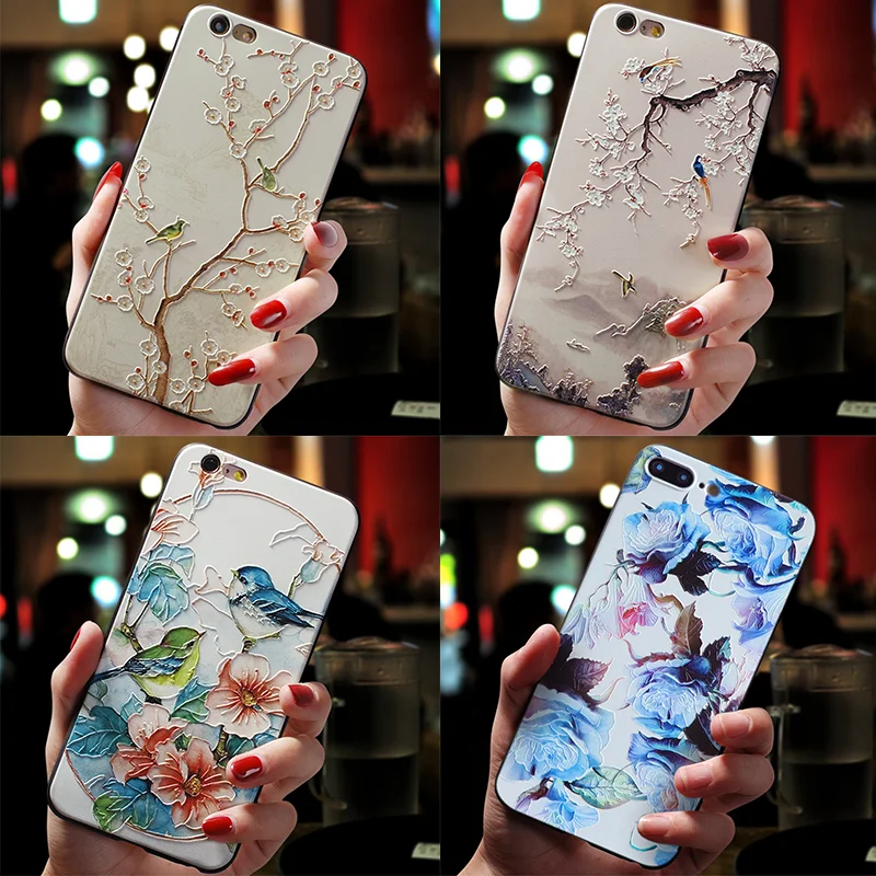 

3D Floral Birds Emboss Soft Cover For Samsung Galaxy A70 A40 A50 A30 M10 M20 M30 J2 J3 J5 J4 J6 Plus J7 Prime J8 Note 4 8 9 Case