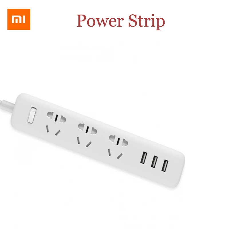 

Original Xiaomi Power Strip Outlet Quick Charging 3 USB 3 Standard Adapter Patch Board Lenght Multifunctional patchboard