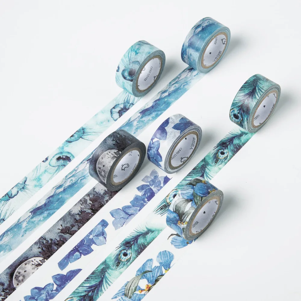 

7M Cute Kawaii Flowers Leaf Washi Tape Colorful Decorative Adhesive Tape DIY Masking Tape For Decoration Dairy Scrapbooking