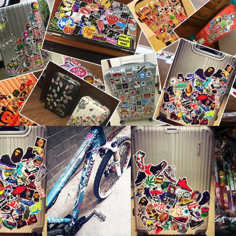25 Tema di natale Adesivi Del Computer Valigia frigorifero di Skateboard Auto Moto Impermeabile autoadesivo Rifornimenti Del Partito di Festa