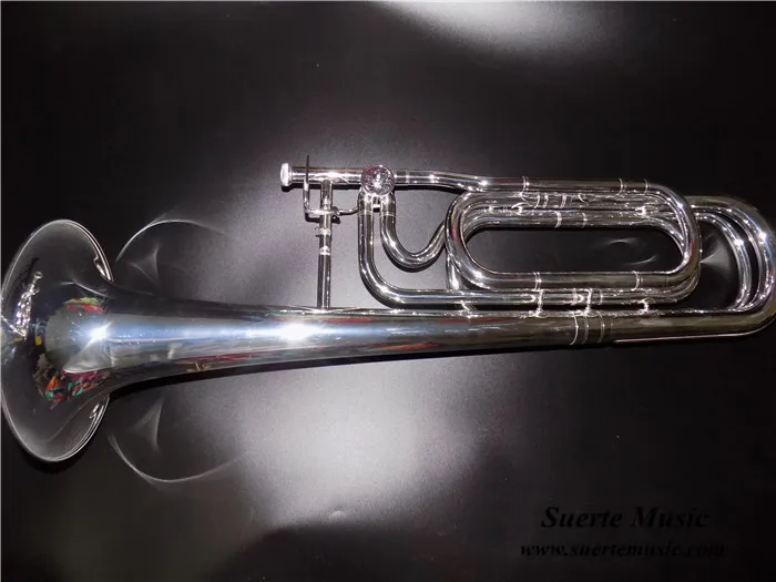 F/Bb Double slide Trombone Silver plated Bell 236.5mm with Case and