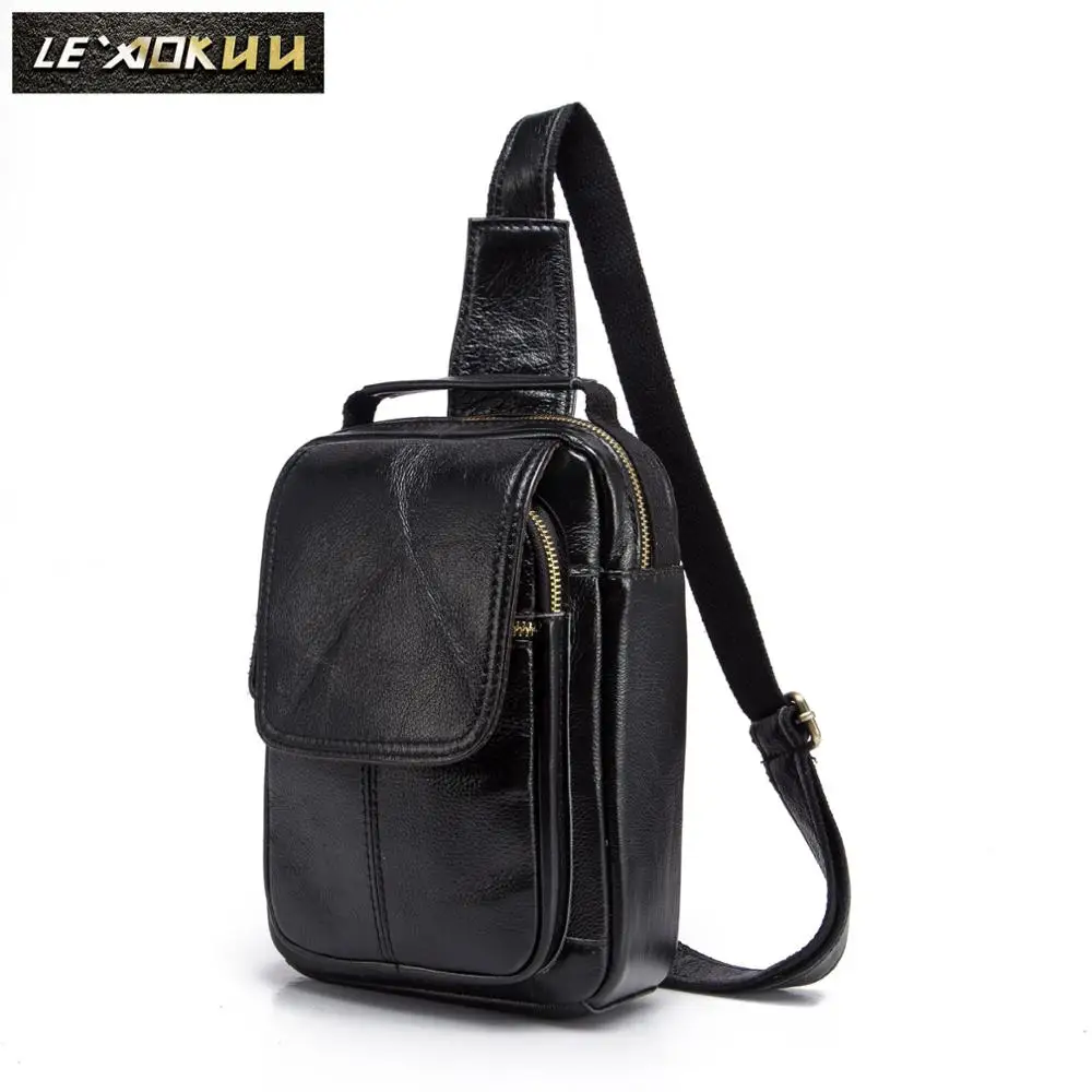 Мужская Повседневная модная сумка через плечо Genfuine из натуральной кожи, сумка на ремне, сумка для путешествий, 8 дюймов, сумка для планшета, сумка на одно плечо, мужская сумка 20154