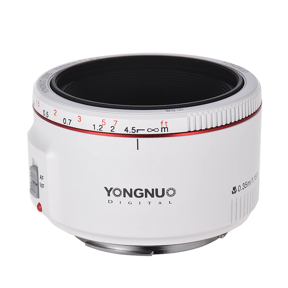 YONGNUO YN50mm F1.8 II черный/белый объектив с большой апертурой и автофокусом 0,35 фокусное расстояние для Canon EOS 70D 5D2 DSLR камера