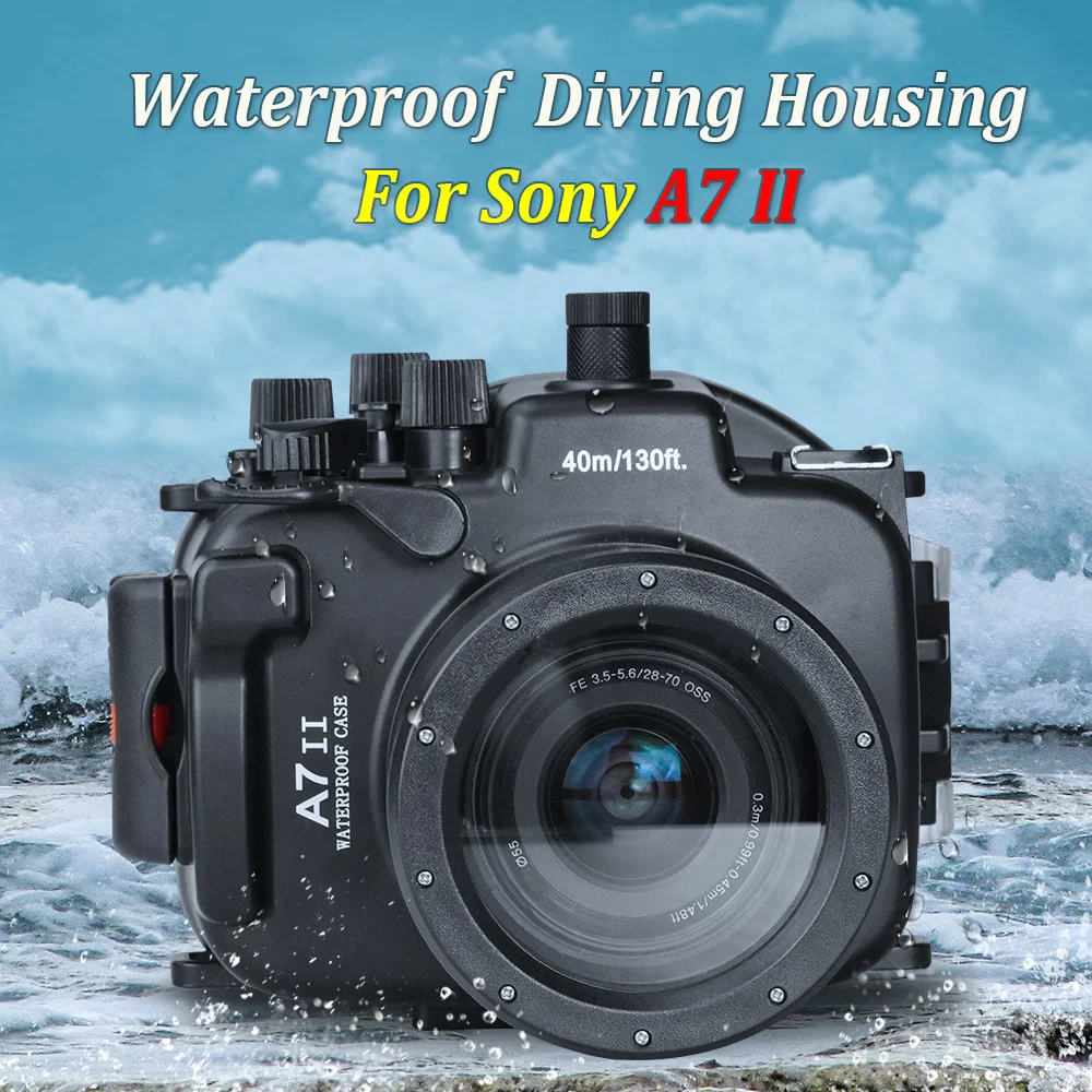 Seafrogs для Sony A7R II / A7S 40 м/130 футов Meikon корпус подводной камеры встроенный датчик