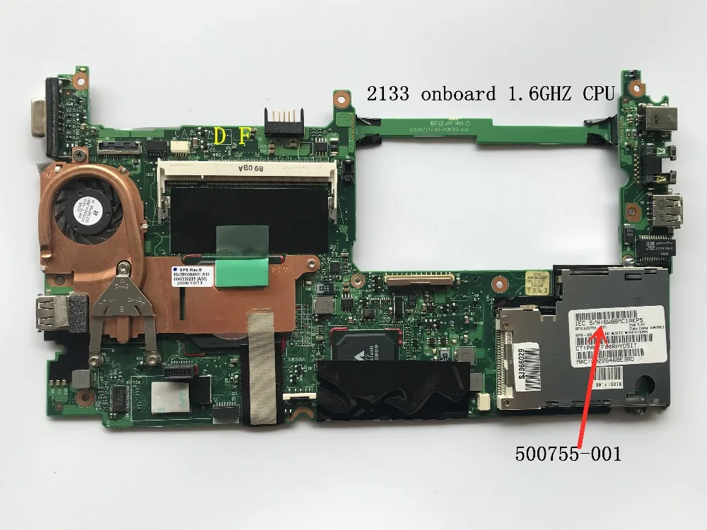 

Free Shipping for HP Mini 2133 1.6Ghz CPU Netbook Motherboard LED 500755-001 100% fully tested