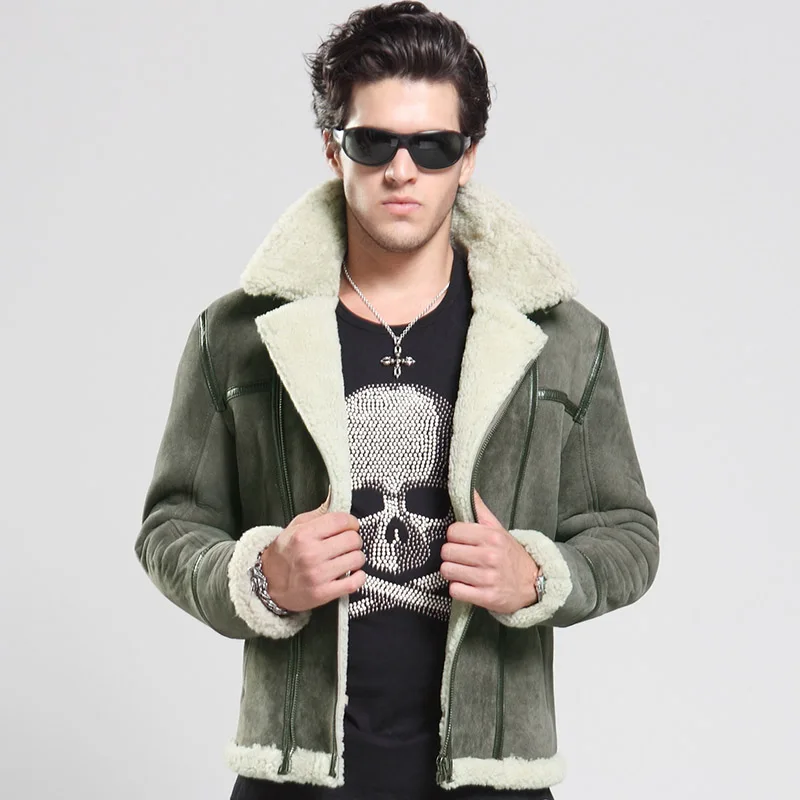 Winter men's casual retro Australia sheepskin fur genuine