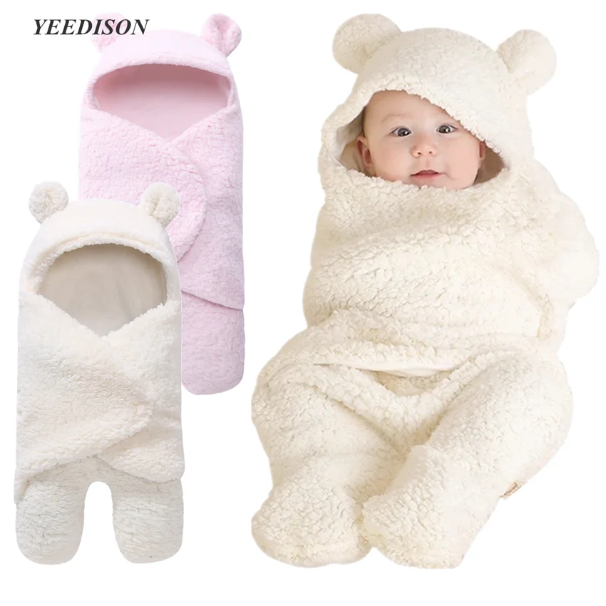 

0-12M Unisex Autumn Baby Sleeping Bag Envelope For Newborn Baby Winter Swaddle Blanket Wrap Sleeping Bags Baby Bedding Sleepsack