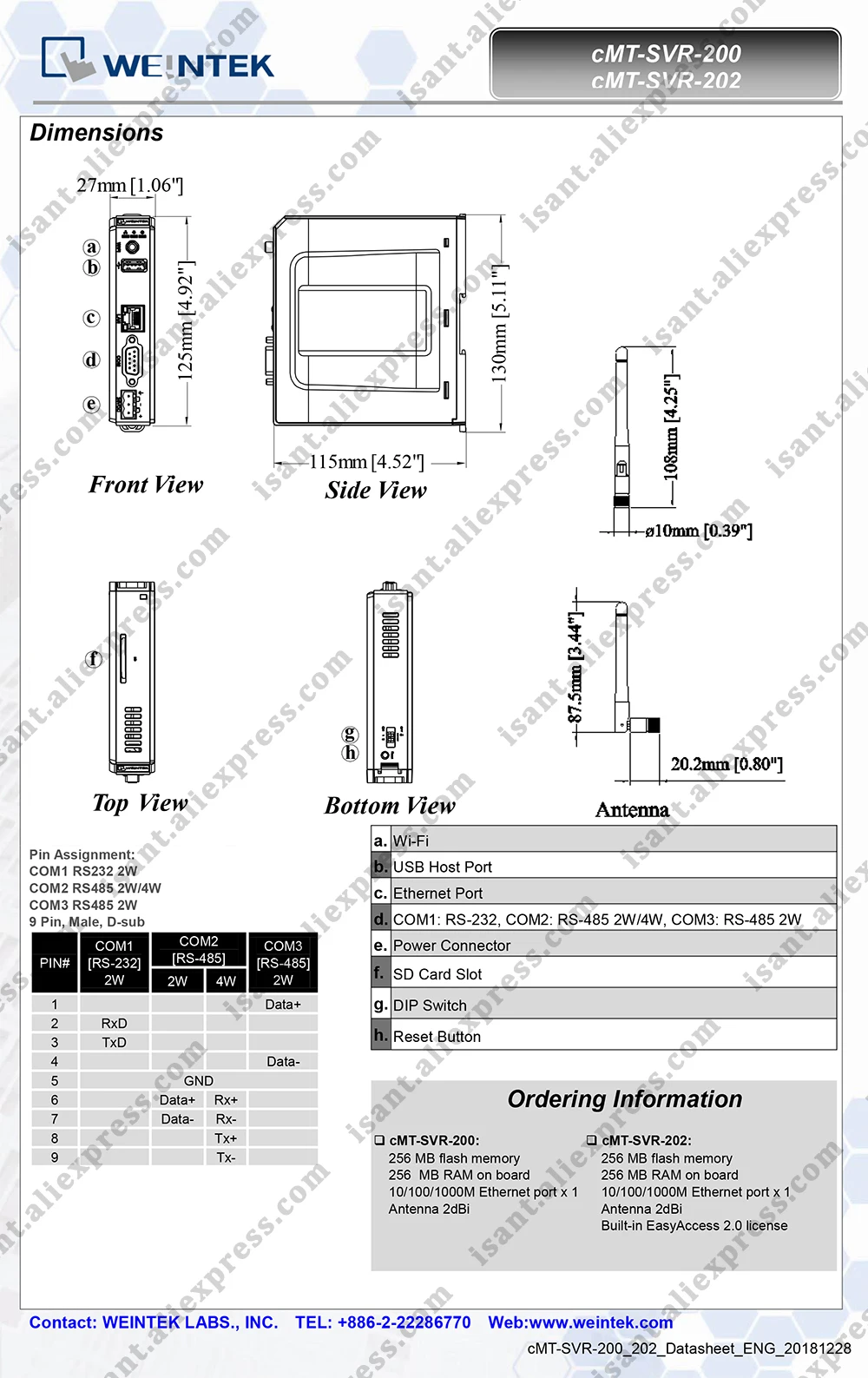 CMT-SVR-200 WEINVIEW/WEINTEK Clound HMI встроенный wifi Дисплей для iPad/iPhone/Android планшета/cMT-iV5( и