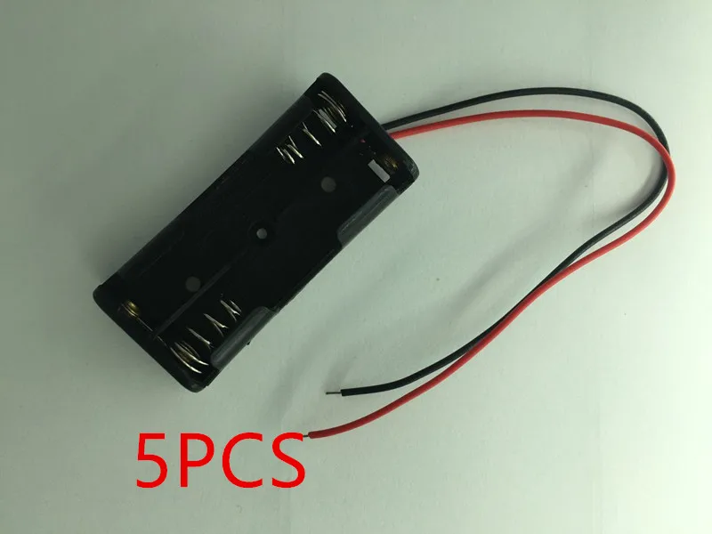 5PCSX2 части 2 Pin пластик черный 2x1 5 V AAA батарея Чехол держатель сотового телефона|aaa