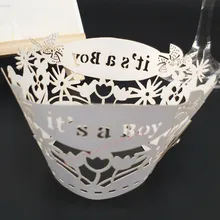 100 шт бумажные чашки Лазерная резка кекс бумажные обертки формочка для выпечки кексов домашний Свадебный день рождения Декор товары для украшения торта 6Z