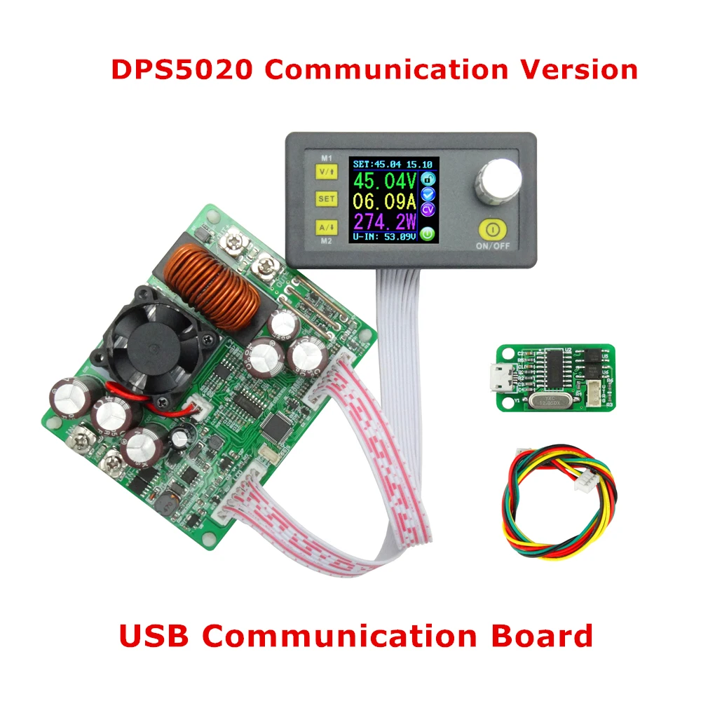 

DPS5020 USB Communication 50V 20A Constant Voltage Current Step-down Digital Power Supply Buck Voltage Converter LCD Voltmeter