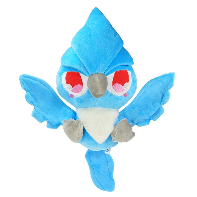 Синий Милые Kawaii Moltres& Articuno& Zapdos плюшевые игрушки для птиц 30 см - Цвет: Синий