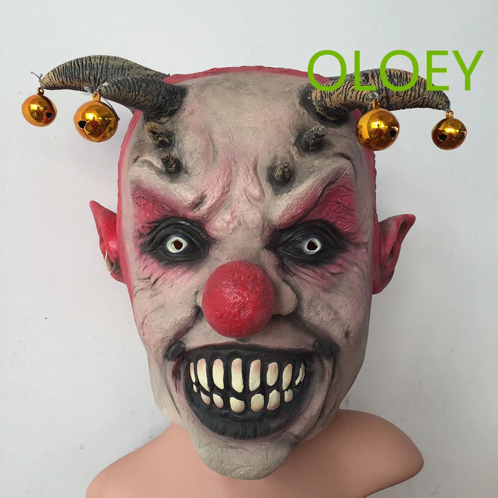 Horror Jingle Jangle Clown Mask Latex Scary Head Full Face Halloween Party Cosplay Props Costume Joker Masks | Дом и сад