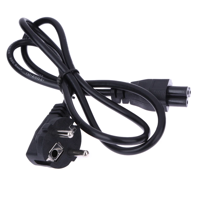 

1M EU 3 Prong 2 Pin AC Laptop Power Cord Adapter Cable for laptops/game players/cameras/printers AC power adapters