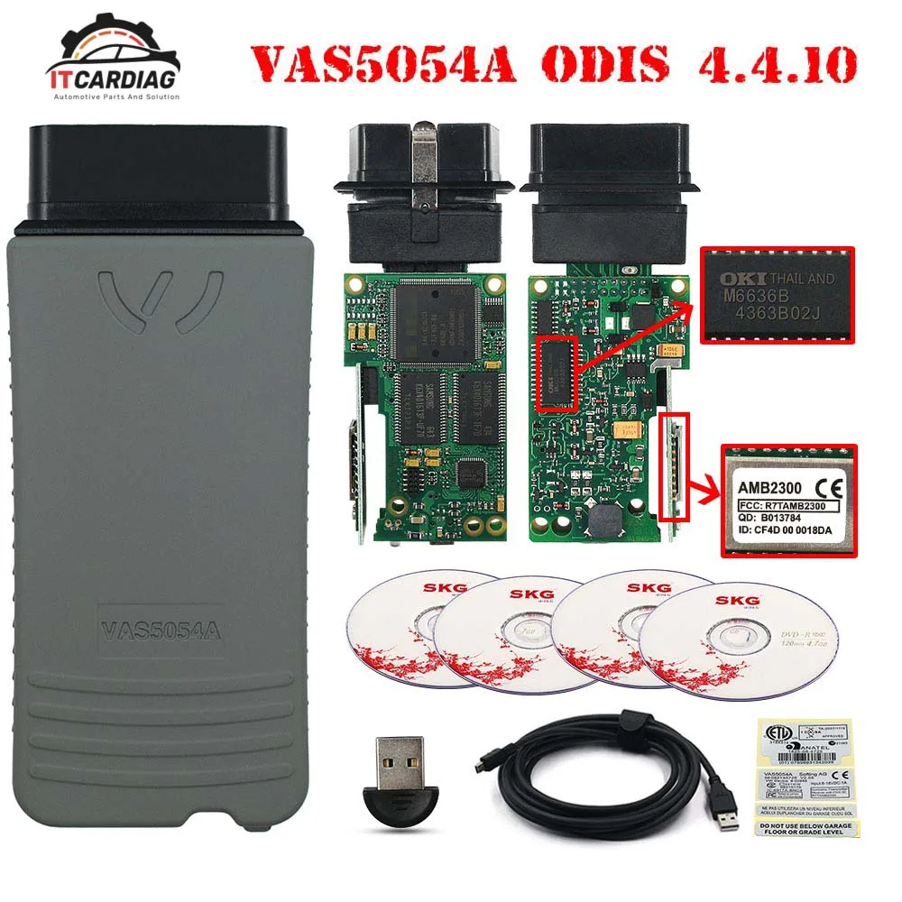 VAS5054a OKI полный чип VAS 6154 ODIS V5.1.3 Бесплатный Keygen VAS 5054a Bluetooth VAS6154 wifi AMB2300 для VAG сканер Obd2 сканер - Цвет: vas5054a