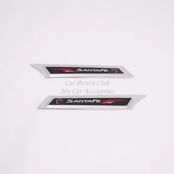 

For Hyundai SantaFe 2019 Car Side Logo Cover Door Body Letter Trims ABS Chrome Car-Styling Accessories