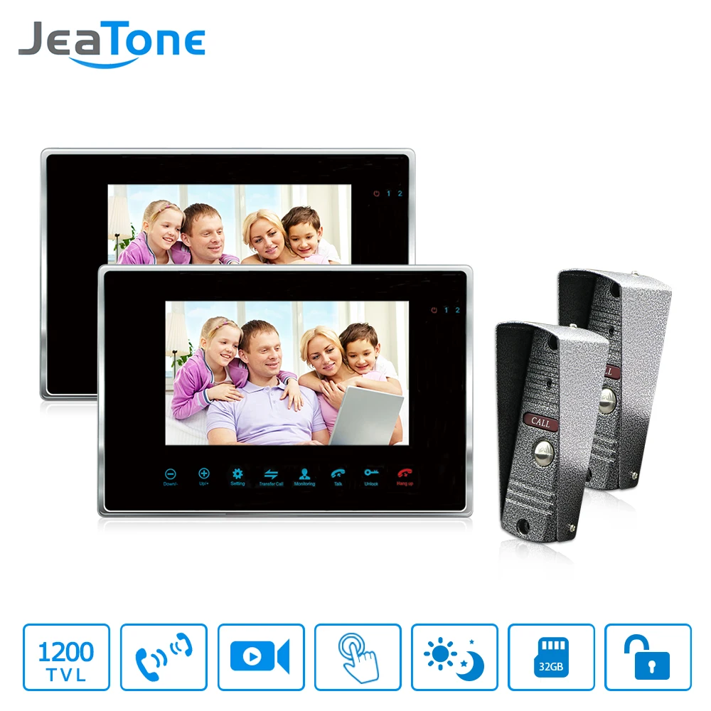JeaTone 7\ Color Video Door Phone Intercom IR Night Vision Camera Doorbell Kit Video for Home Apartment Intercom system. JeaTone 7\ Color Video Door Phone Intercom IR Night Vision Camera Doorbell Kit Video for Home Apartment Intercom system.