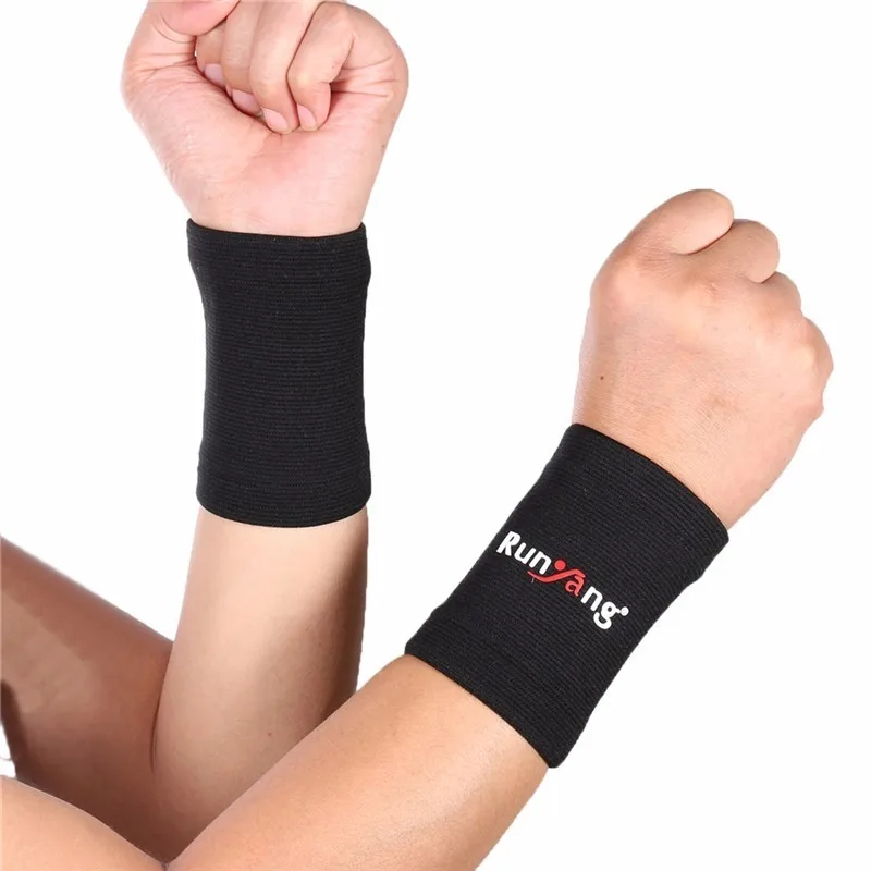 1 Pair Black Wristband Sport Professional Training Hand Bands Wrist