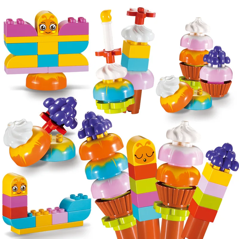 Big size Fantasy ice cream DIY building blocks Bricks Set Children's educational toys For