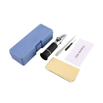 

Handheld Refractometer 0-32% Sugar 0-28% Salinity Concentration Optical Wine Content Meter Mini ATC Measuring Tester