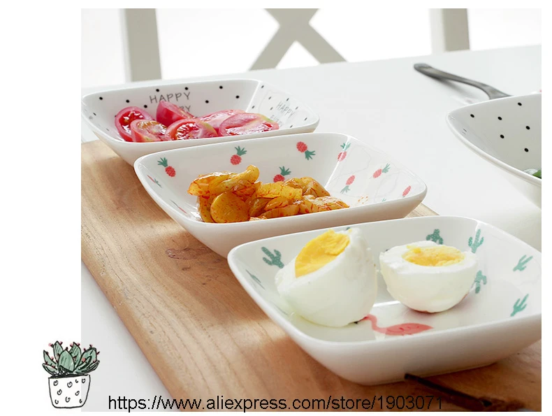 Фламинго, японские тарелки, посуда из костяного фарфора, посуда для фруктов, стейка, завтрака, кондитерских изделий, свадебные украшения