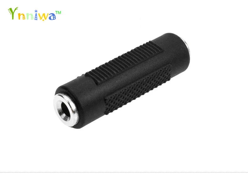 

1Pcs Black Color 3.5mm Female to 3.5 mm Female F/F Audio Adapter Coupler Metal Connector for Computer TV DVD CD MP3 MP4 Phone