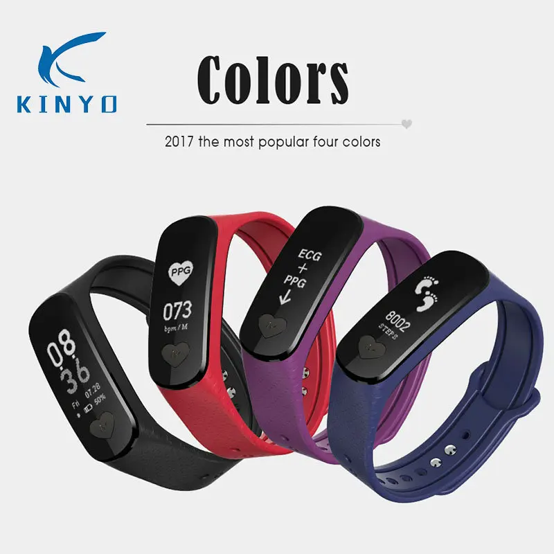 

Smart Bracelet ECG+PPG Heart Rate Monitoring sleep tracker smart Band alarm clock wristband compatible for Android IOS phones