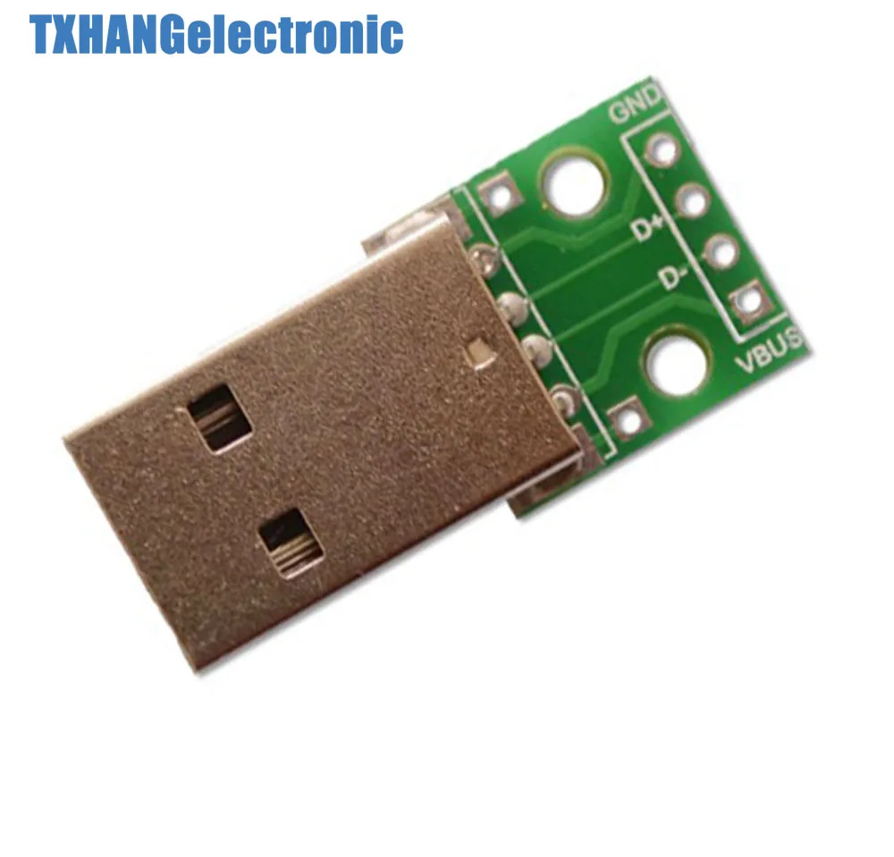 5pcs USB to DIP Adapter Converter 4 pin for 2.54mm PCB Board Power Supply DIY