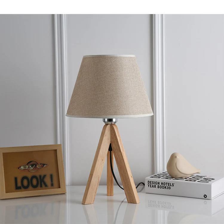 Solid Wood Textile Table Light (6)