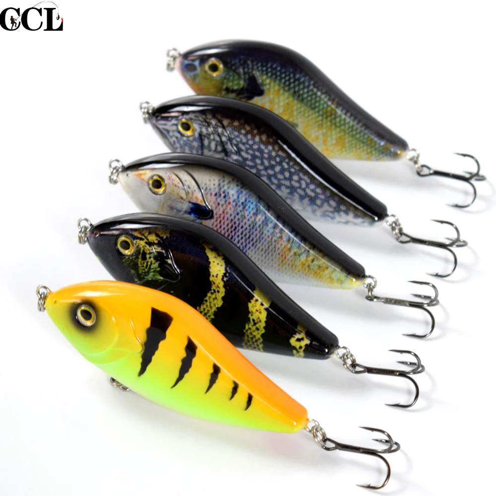 100MM 45G Slow Sinking Jerkbait Fishing Lure Slider Swim Action Hard Body Jerk Bait for Pike Musky Fishing
