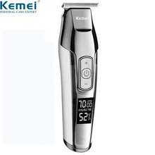 Парикмахерская профессиональная машинка для стрижки волос ЖК-дисплей 0 мм baldheed триммер для бороды для мужчин резак для поделок электрическая машинка для стрижки машина