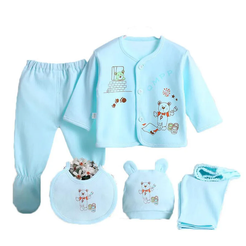 stylish baby clothing set Bekamille 5pcs/set Autumn Winter Newborn sets Baby warm Cotton Girls Boys cartoon suits  infant kids clothing Good quality baby clothing set line