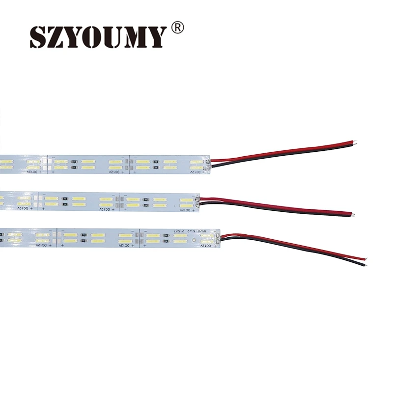 SZYOUMY супер яркий 100 см 120 светодиодный Светодиодный S SMD 8520 светодиодный бар света 1 м 12 В двухрядные чип Алюминий светодиодный жесткой полосы
