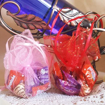 

Wholesale Free Shipping Dia. Round Organza Bags 26cm,Drawable Wedding Gift Bags & Pouches,100pcs/lot