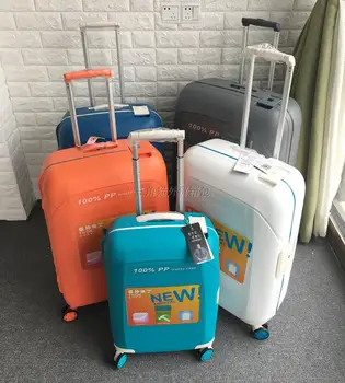 

PP Rolling Luggage Suitcase Ultra-light Waterproof Wheel Trolley Travel Luxury Boarding Bag Trunk