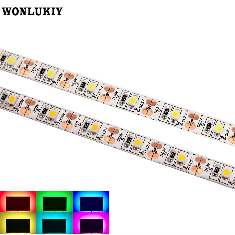 SMD3528 USB Powered LED Strip 0.5m / 1m 2m 5m Lamp & Remote Controller RGB/White/Warm White DC 5V TV Background Lighting | Лампы и