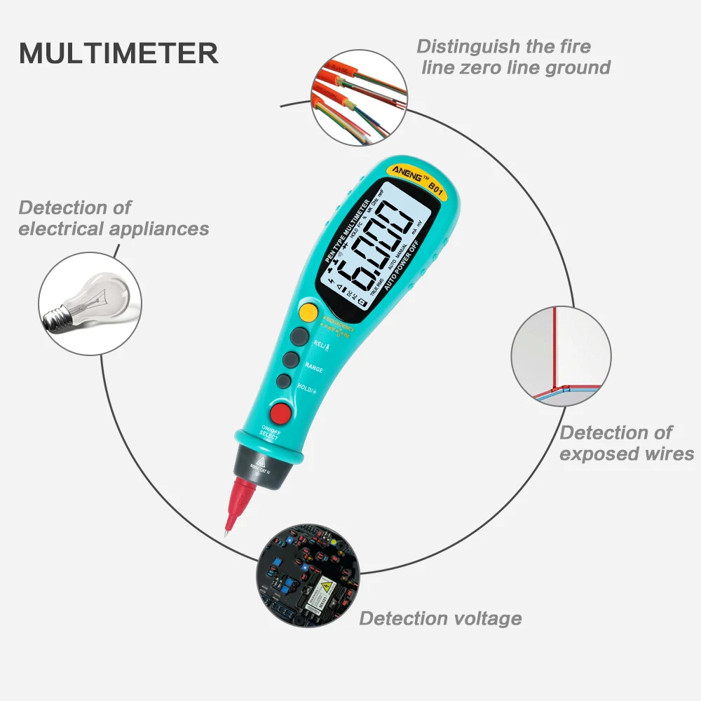 Kopen Aneng B01 Pen Type Tool Digitale Multimeter 6000 Telt Condensator Tester Testers Worden True Transistor Tester Smd Digitale Meter