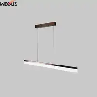 Модный Креативный светодиодный подвесной светильник, прямые офисные подвесные лампы lineal/minus, продажа 80 см. Серебристый/черный/белый на выбор - изображение