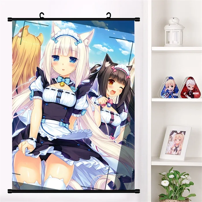 Аниме NEKOPARA Neko Para Chocolat ванильный сексуальный милый настенный свиток плакат Настенные подвесные плакаты коллекция домашнего декора - Цвет: I