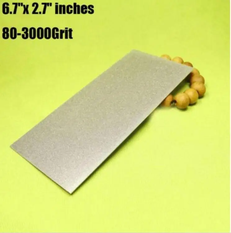

sanying 6.7"x 2.7"inch 80-3000 Grit diamond Jade, ice skate Knife diamond Plate pieces 80-3000 Grit