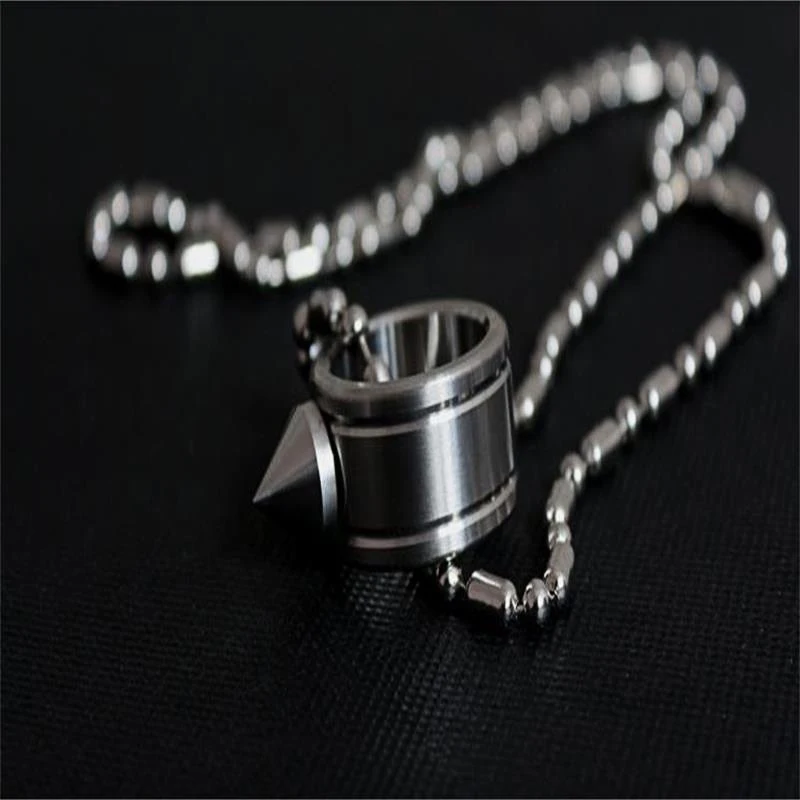 

Self-defense Ring Shocker Weapons Product Survival Ring Tool Pocket Self Defense Ring Stainless Steel Spike + Chaining