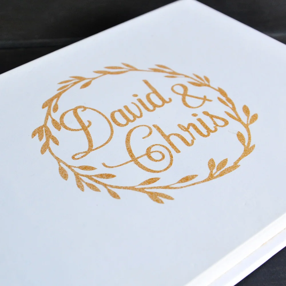 

Rustic White Wedding Guestbook Custom Names Alternative Wedding Guest Book Anniversary Valentine Gift