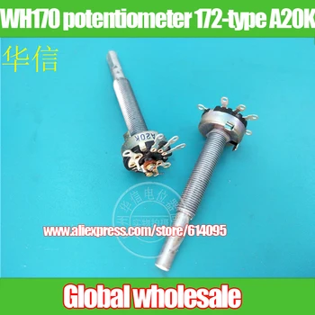 

2pcs WH170 rotary potentiometer 172-type A20K / single potentiometer with switch / handle length 48MMF
