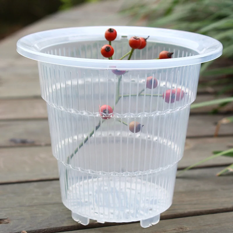 

Plastic Mesh Pot Orchid Flower Planter Container Home Gardening Decor H99F