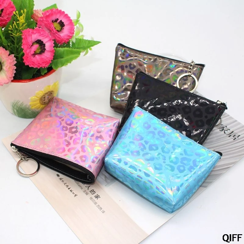 

Women Coin Purse Case Wallet Card Holder Key Change Bag Mini Pouch Holographic Cute Organizer