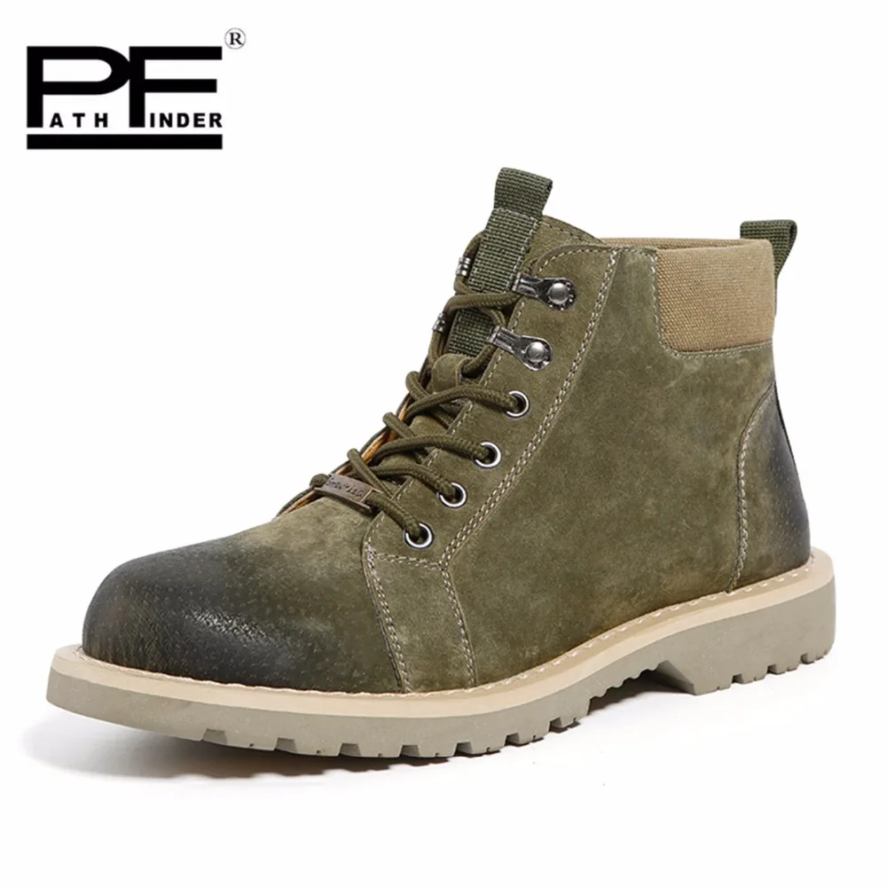 

Pathfinder Snow Genuine Leather Men Dr Martins Boots Cheap Warm Winter Fashion Shoes Ankle Motorcycle Boots for Men