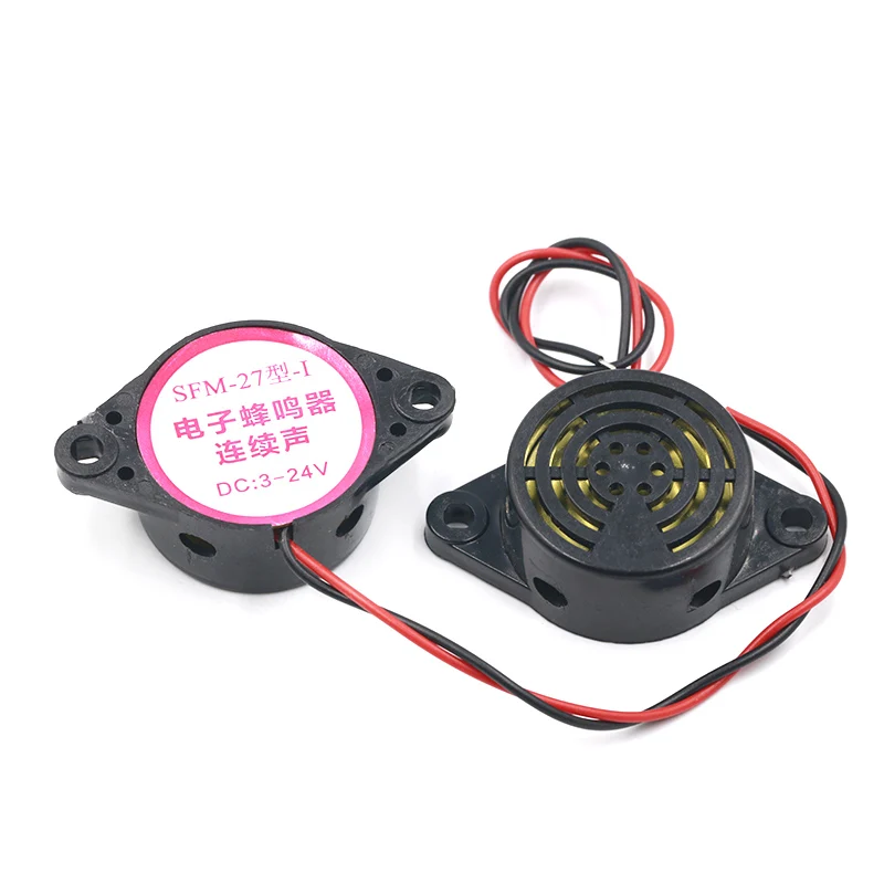 DC3-24V Piezo Electric Active Buzzer Alarm Continuous 90dB Sound Beep