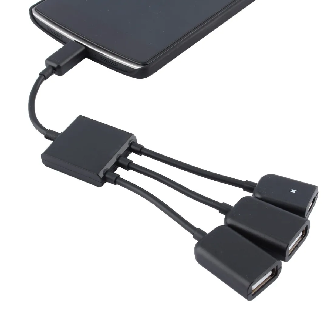 

2017 Hot Selling 3 in 1 Micro USB Power OTG Hub Cable Adapter Converter Extender USB 2.0 for Mobile Phones For Samsung S5
