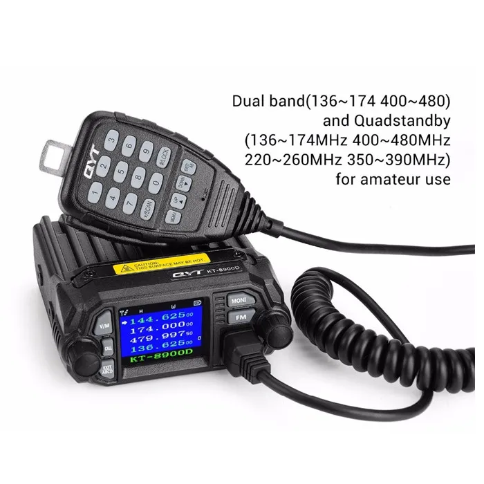 100% Original QYT KT-8900D Dual Band Quad Vehicle Car Radio 136-174/400-480MHz Mobile Radio Transceiver Vehicle Muted 100% Original QYT KT-8900D Dual Band Quad Vehicle Car Radio 136-174/400-480MHz Mobile Radio Transceiver Vehicle Muted